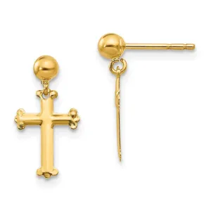 Madi K Kid's 14k  Cross Dangle Post Earrings