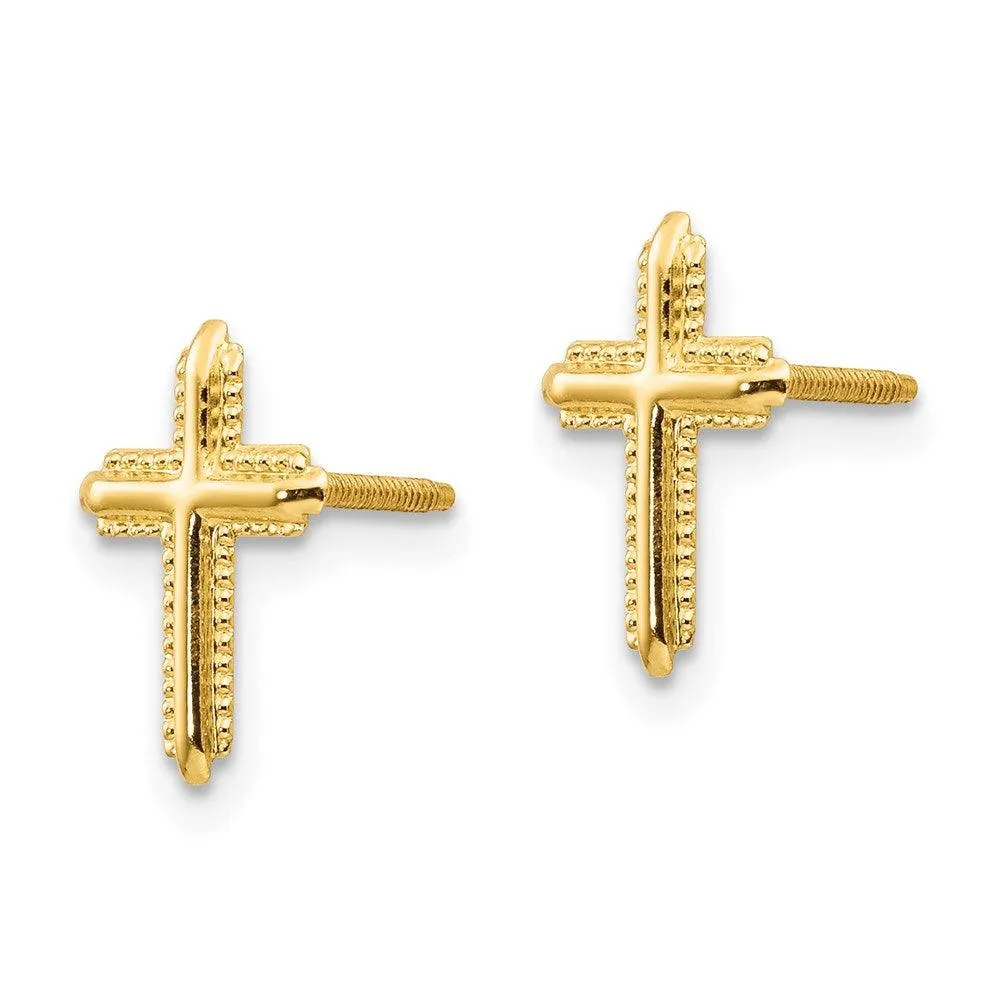Madi K Kid's 14k  Cross Post Earrings