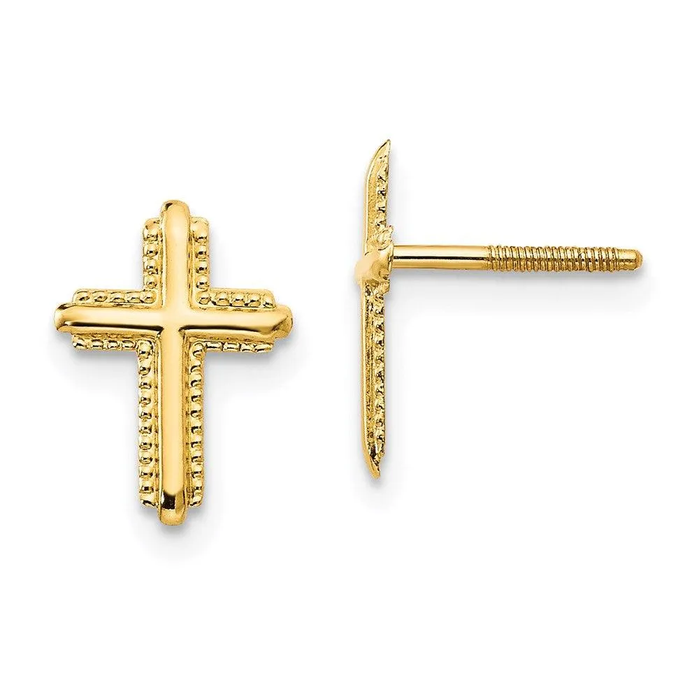 Madi K Kid's 14k  Cross Post Earrings