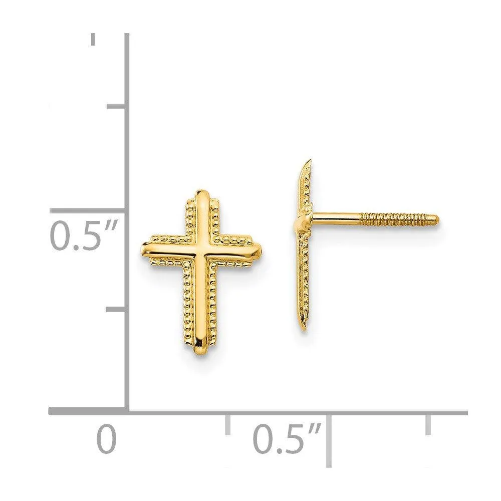 Madi K Kid's 14k  Cross Post Earrings