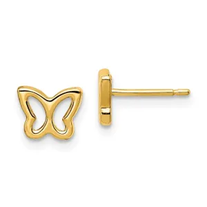 Madi K Kid's 14k  Cut-out Butterfly Post Earrings
