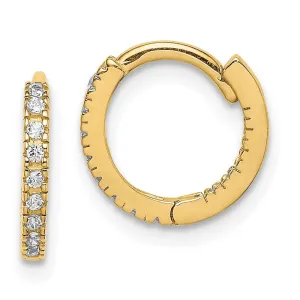 Madi K Kid's 14k  CZ Hinged Hoop Earrings