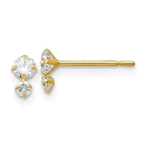 Madi K Kid's 14k  CZ  Post Earrings