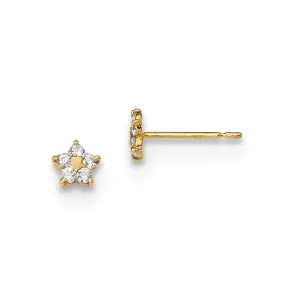 Madi K Kid's 14k   CZ Star Post Earrings