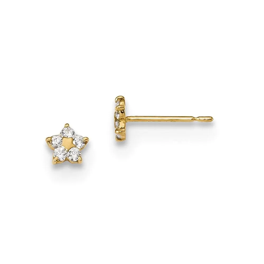 Madi K Kid's 14k   CZ Star Post Earrings