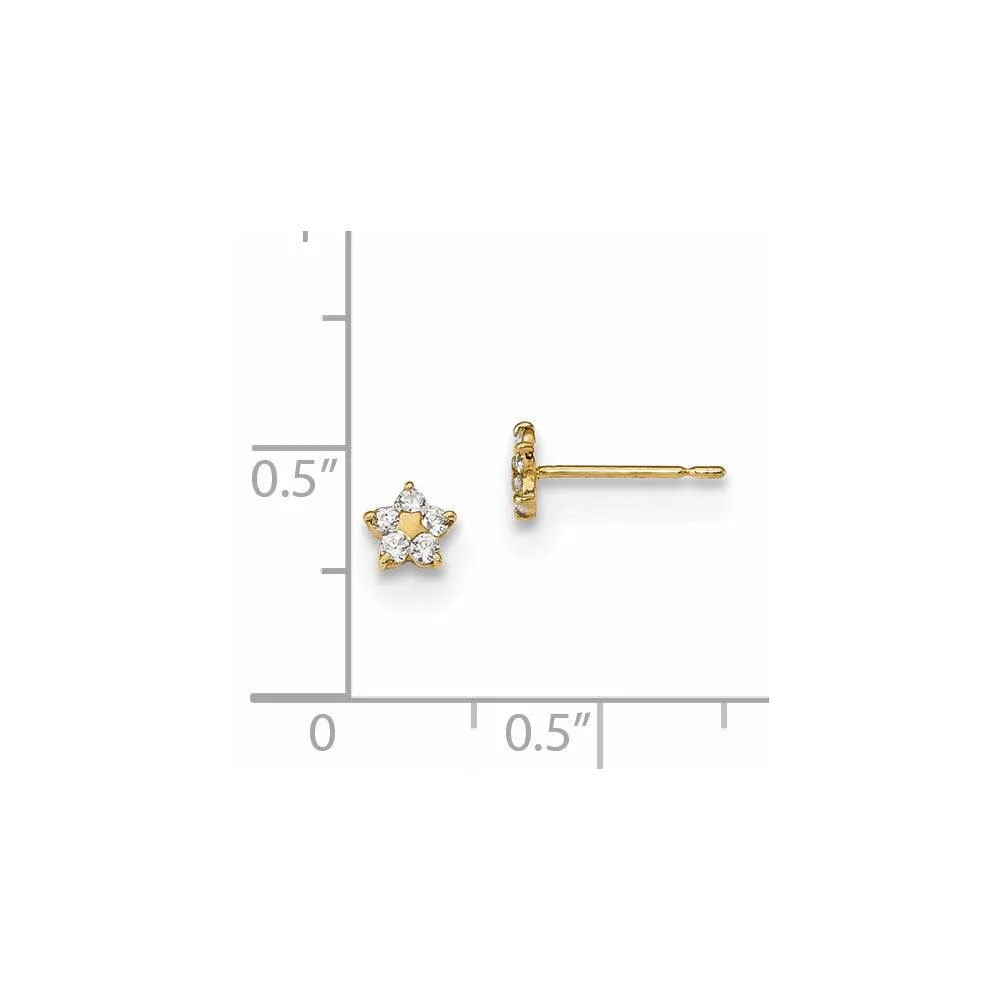 Madi K Kid's 14k   CZ Star Post Earrings
