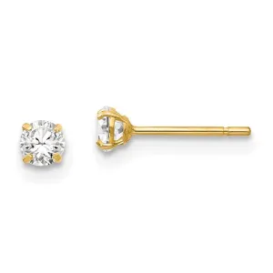 Madi K Kid's 14k  CZ Stud Post Earrings