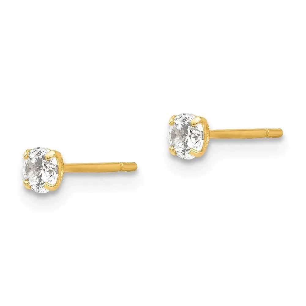 Madi K Kid's 14k  CZ Stud Post Earrings