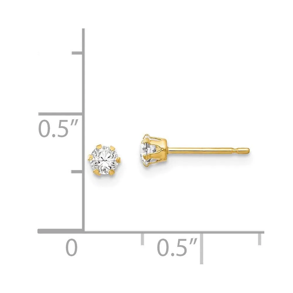 Madi K Kid's 14k  CZ Stud Post Earrings