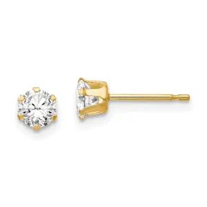Madi K Kid's 14k  CZ Stud Post Earrings
