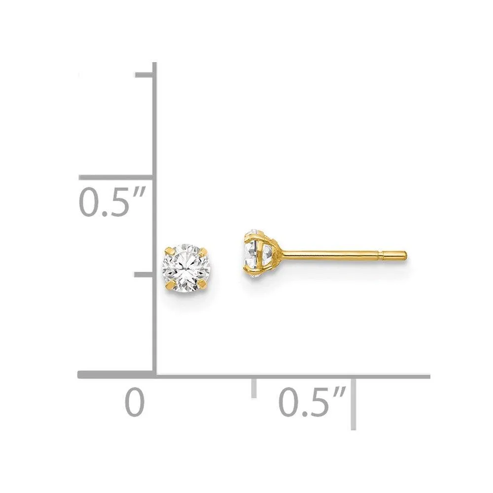 Madi K Kid's 14k  CZ Stud Post Earrings