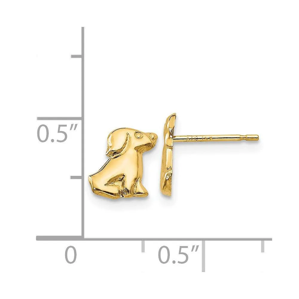 Madi K Kid's 14k  Dog Post Earrings