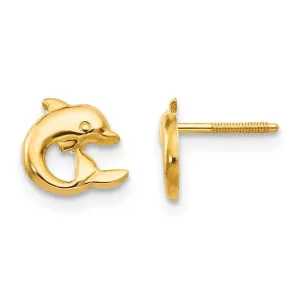 Madi K Kid's 14k  Dolphin Post Earrings