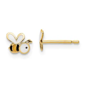 Madi K Kid's 14k  Enamel Bumble Bee Post Earrings