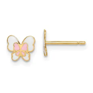 Madi K Kid's 14k  Enamel Butterfly Post Earrings