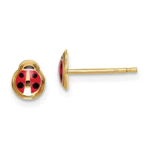 Madi K Kid's 14k  Enamel Ladybug Post Earrings