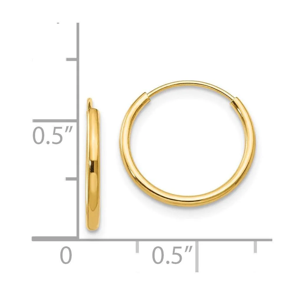 Madi K Kid's 14k  Endless Hoop Earrings