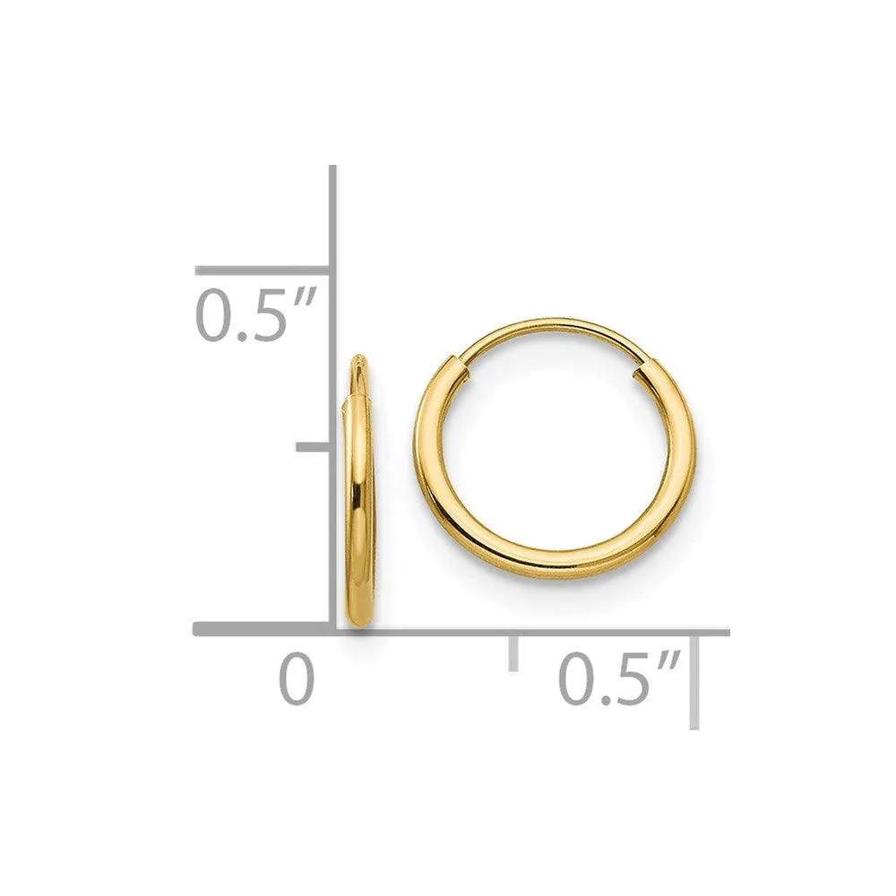 Madi K Kid's 14k  Endless Hoop Earrings