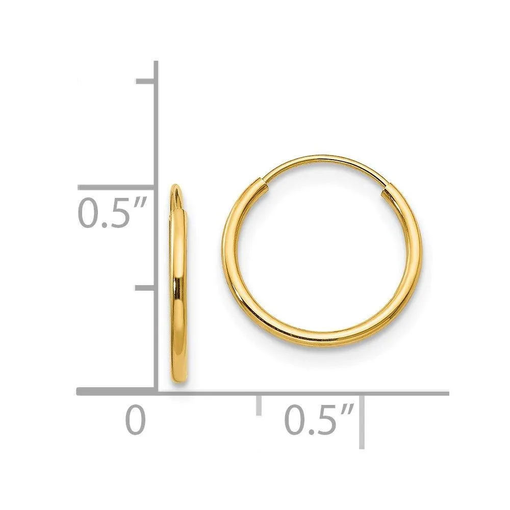 Madi K Kid's 14k  Endless Hoop Earrings
