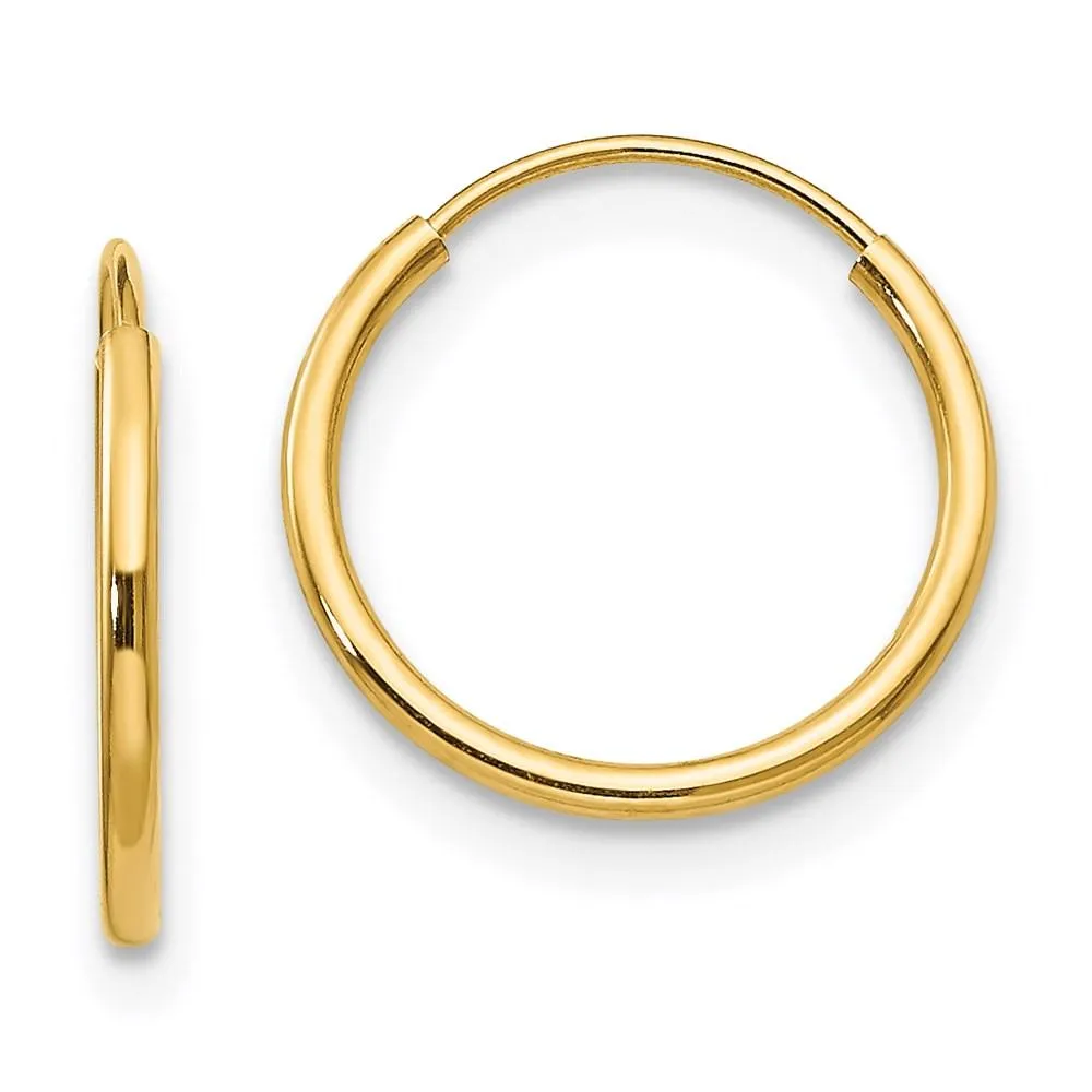 Madi K Kid's 14k  Endless Hoop Earrings