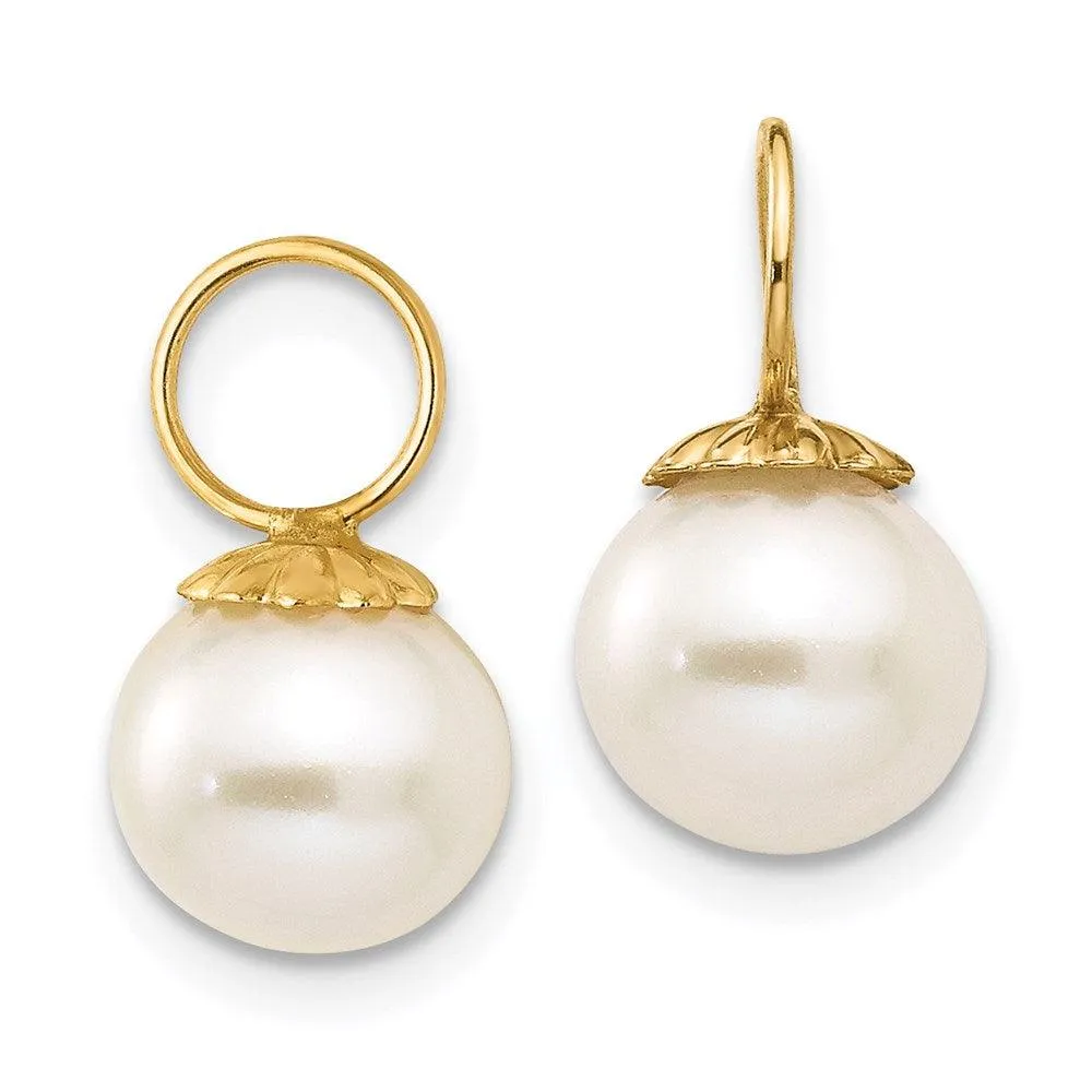 Madi K Kid's 14k  FW Cultured Pearl Hoop Enhancers