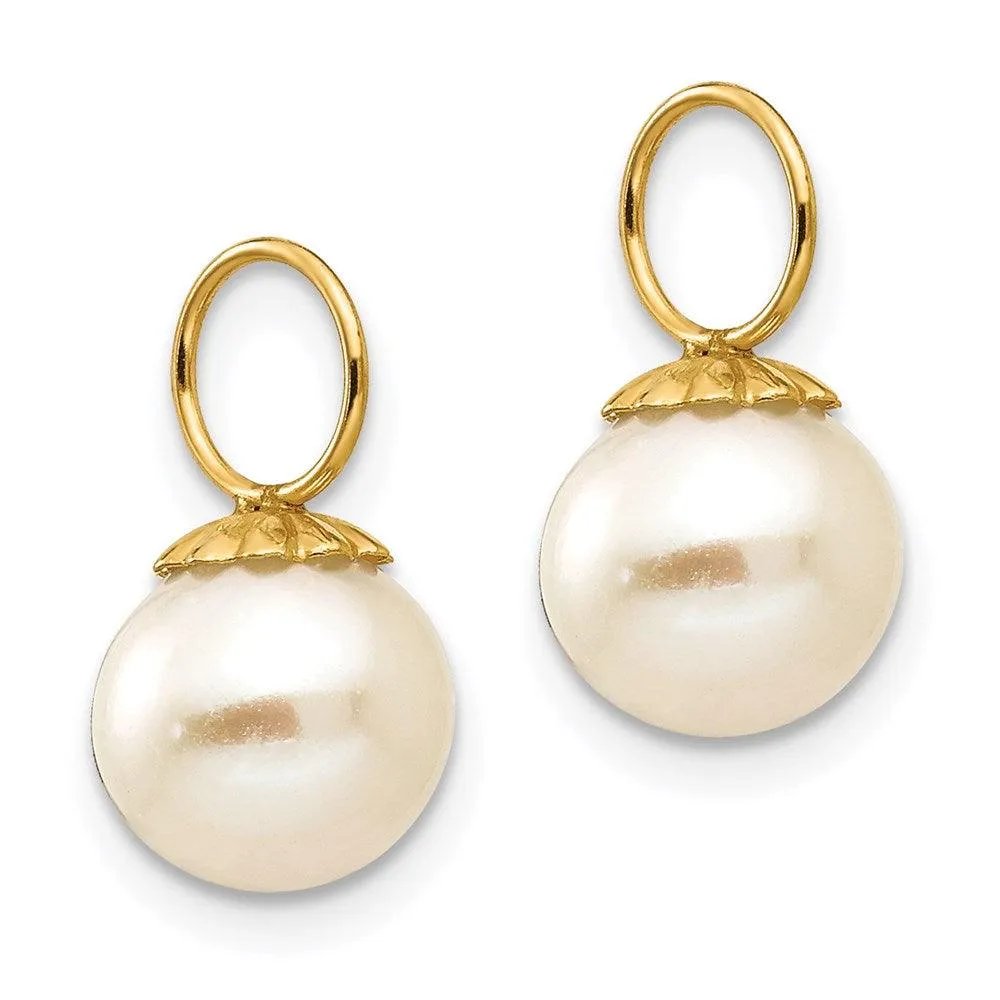 Madi K Kid's 14k  FW Cultured Pearl Hoop Enhancers