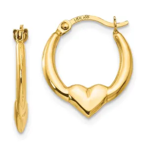 Madi K Kid's 14k  Heart Hoop Earrings