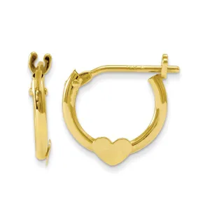 Madi K Kid's 14k  Heart Hoop Earrings