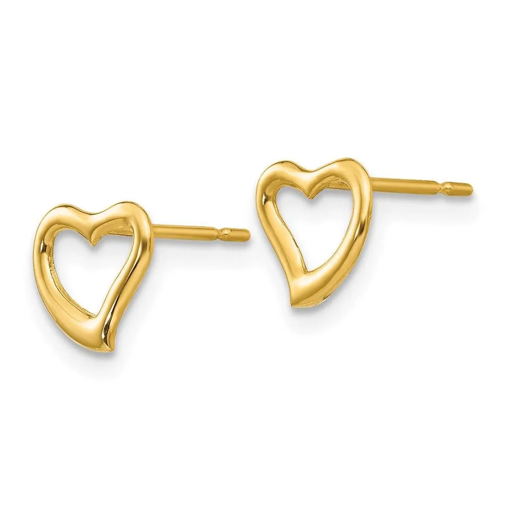 Madi K Kid's 14k   Heart Post Earrings