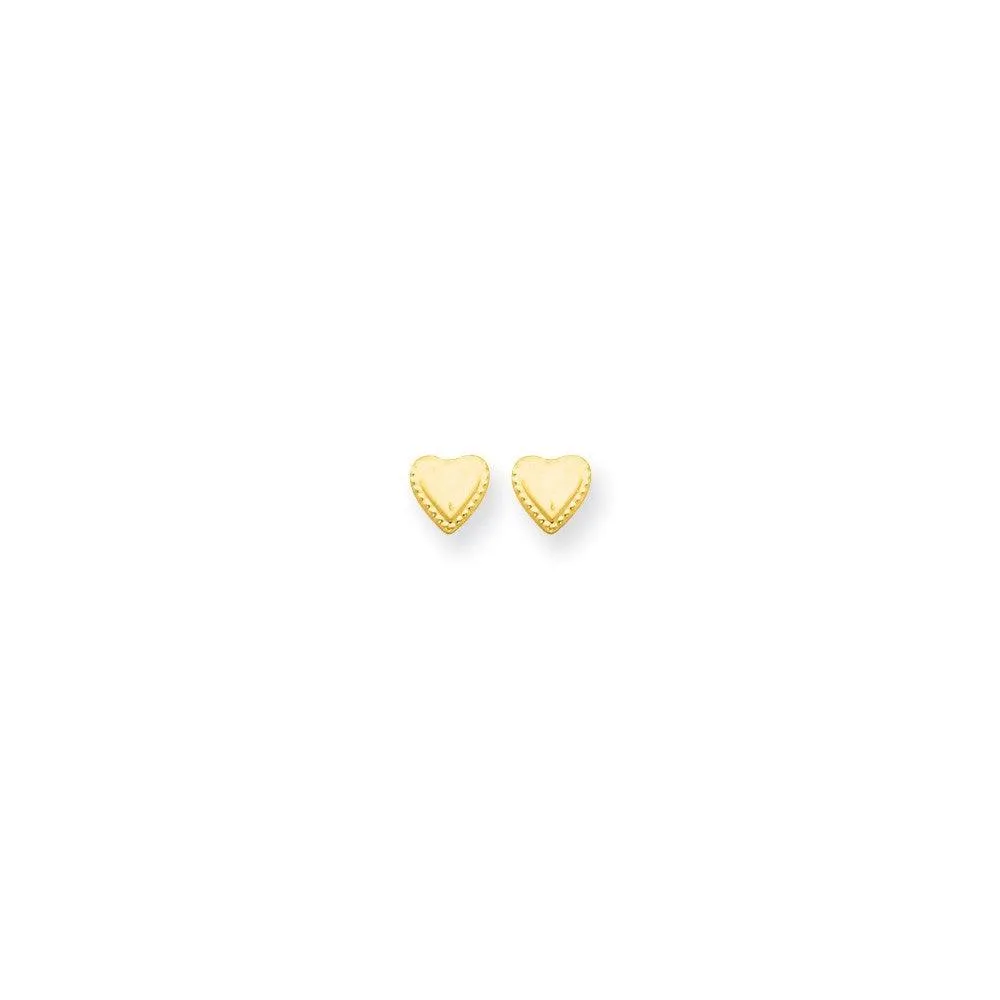 Madi K Kid's 14k  Heart Post Earrings