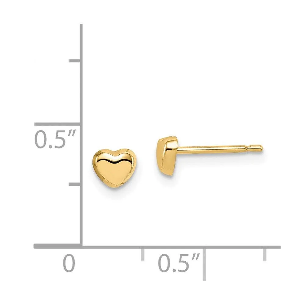 Madi K Kid's 14k  Heart Post Earrings
