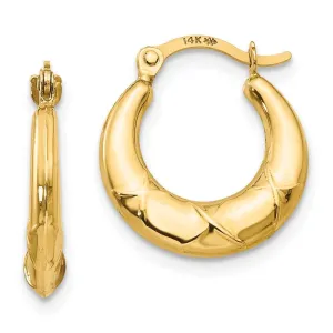 Madi K Kid's 14k  Hollow X Hoop Earrings