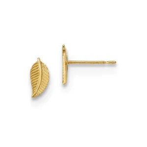 Madi K Kid's 14k   Leaf Post Earrings