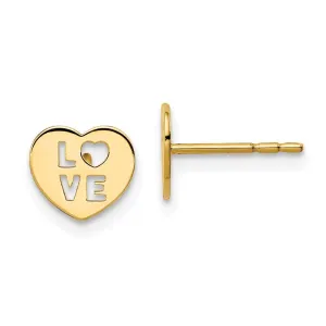 Madi K Kid's 14k  Love Heart Post Earrings
