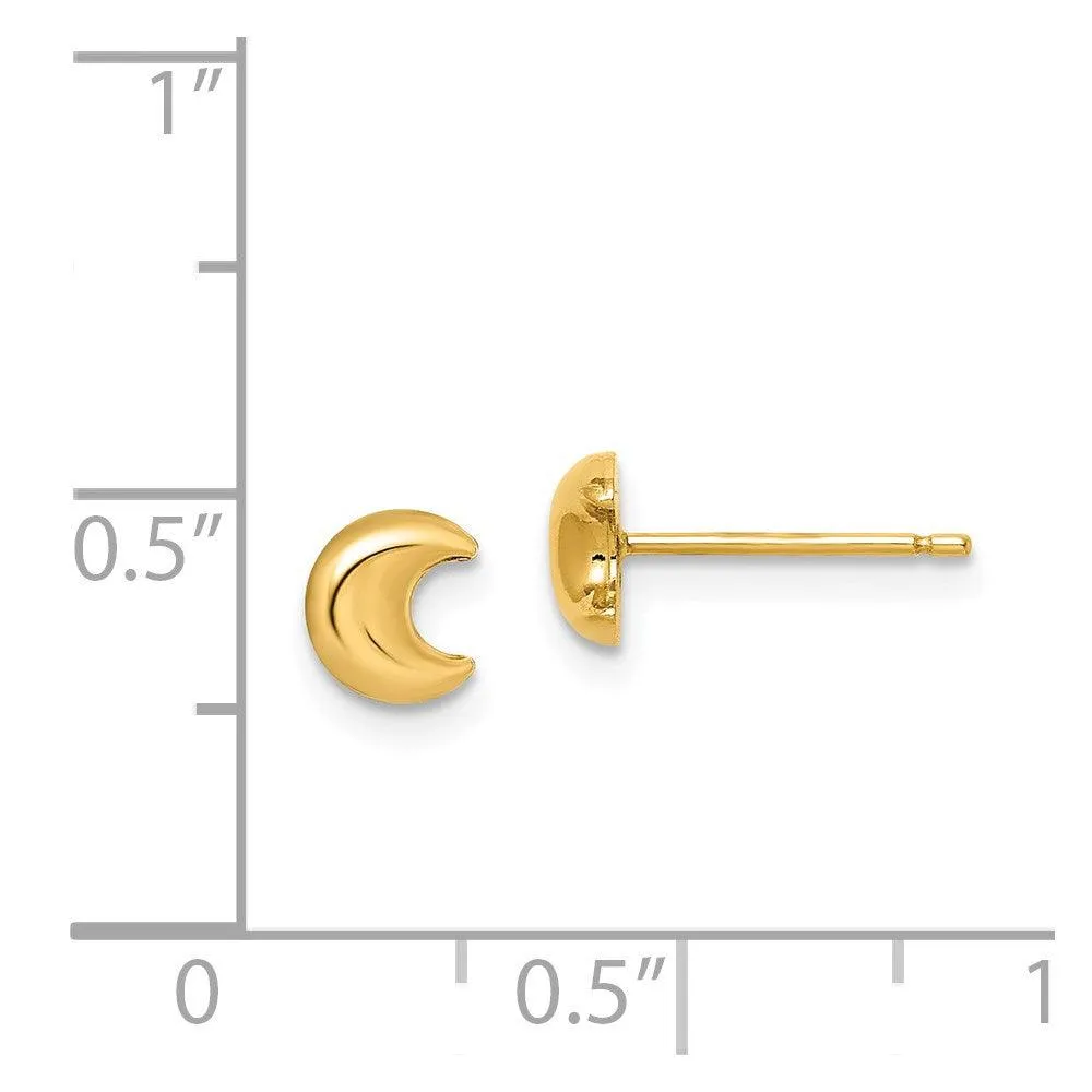 Madi K Kid's 14k  Moon Post Earrings