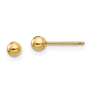 Madi K Kid's 14k  Polished 3mm Ball Post Earrings