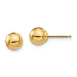 Madi K Kid's 14k  Polished 6mm Ball Post Earrings