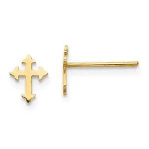Madi K Kid's 14K  Polished Cross Post Earrings