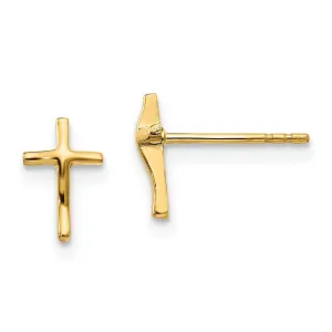 Madi K Kid's 14k  Polished Cross Post Earrings