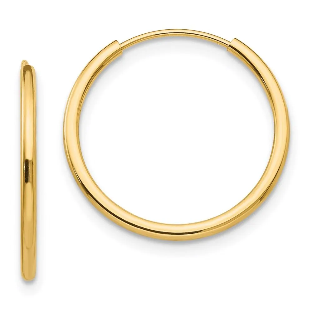 Madi K Kid's 14k  Polished Endless Hoop 3 Pair Earring Set