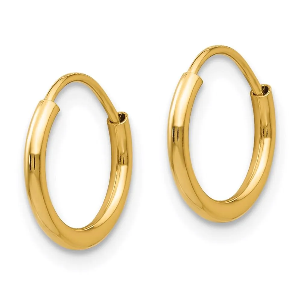Madi K Kid's 14k  Polished Endless Hoop 3 Pair Earring Set