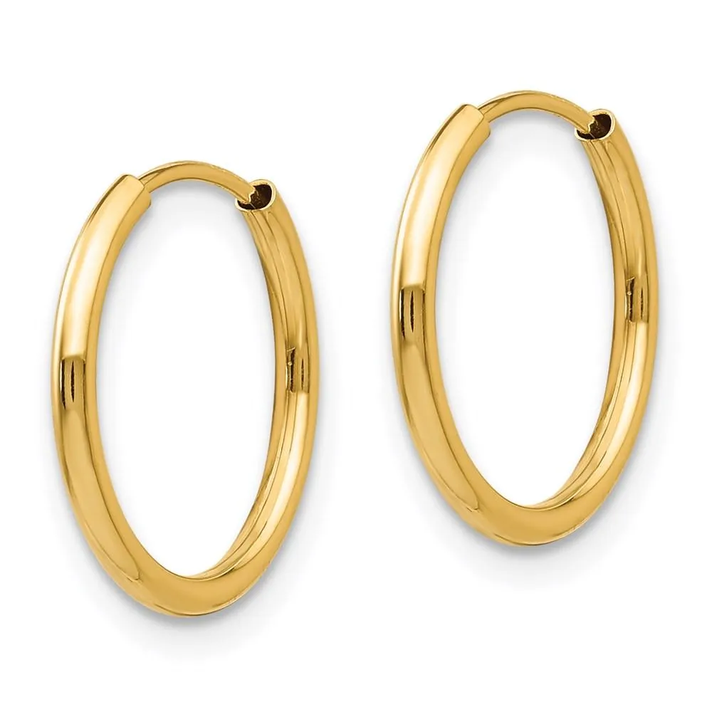 Madi K Kid's 14k  Polished Endless Hoop 3 Pair Earring Set
