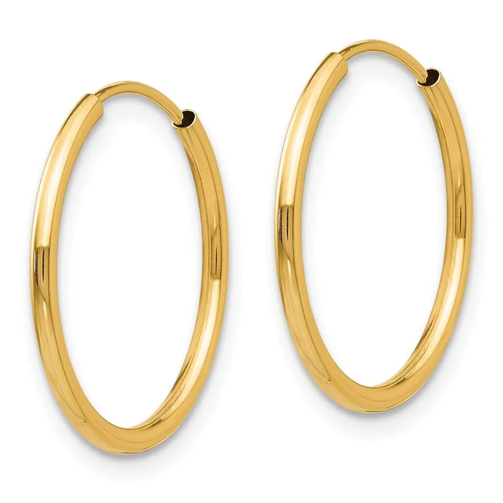 Madi K Kid's 14k  Polished Endless Hoop 3 Pair Earring Set
