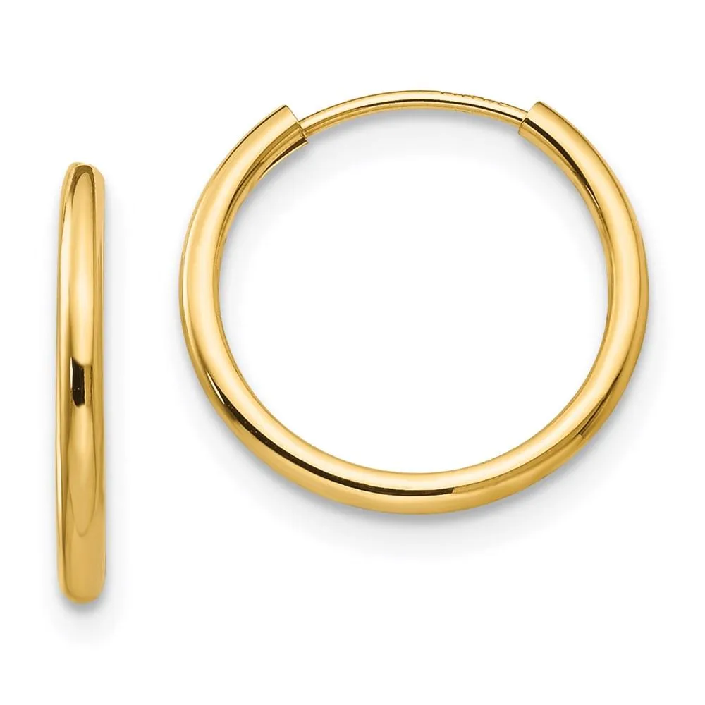 Madi K Kid's 14k  Polished Endless Hoop 3 Pair Earring Set