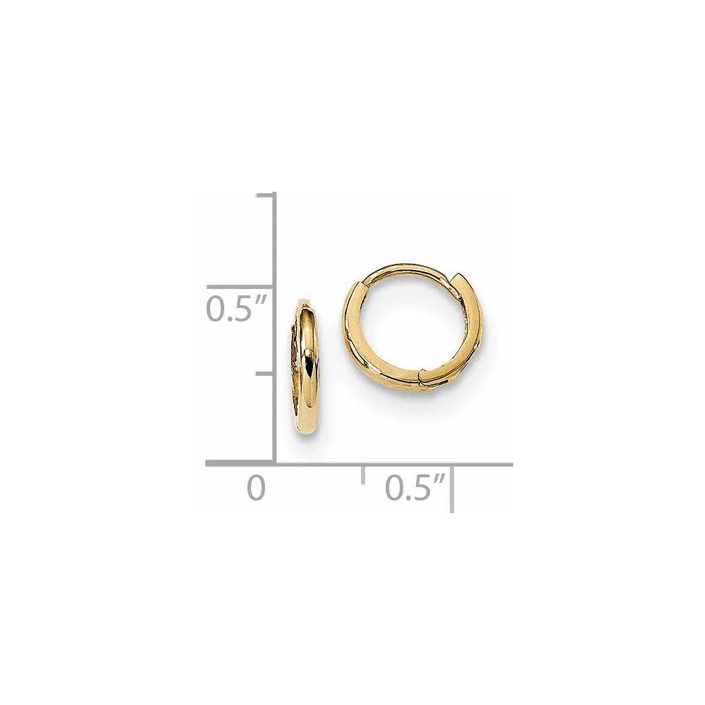 Madi K Kid's 14k  Polished Hinged Hoop Earrings