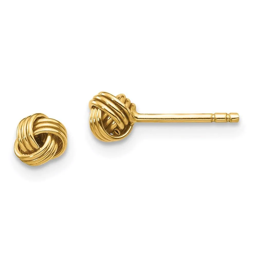 Madi K Kid's 14k  Polished Love Knot Post Earrings