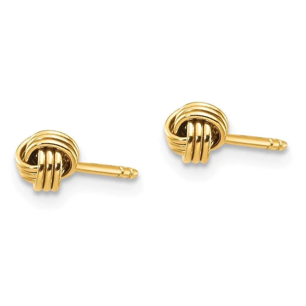 Madi K Kid's 14k  Polished Love Knot Post Earrings