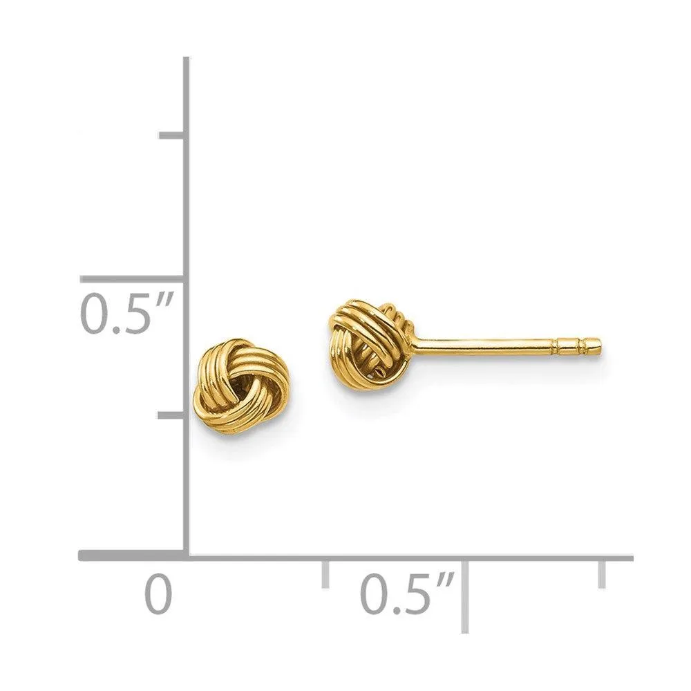 Madi K Kid's 14k  Polished Love Knot Post Earrings
