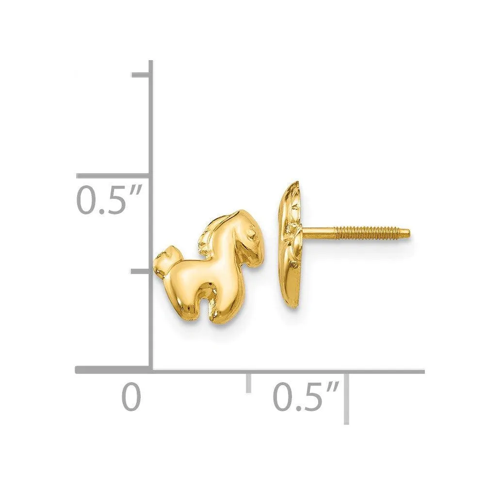 Madi K Kid's 14k  Pony Screwback Earrings