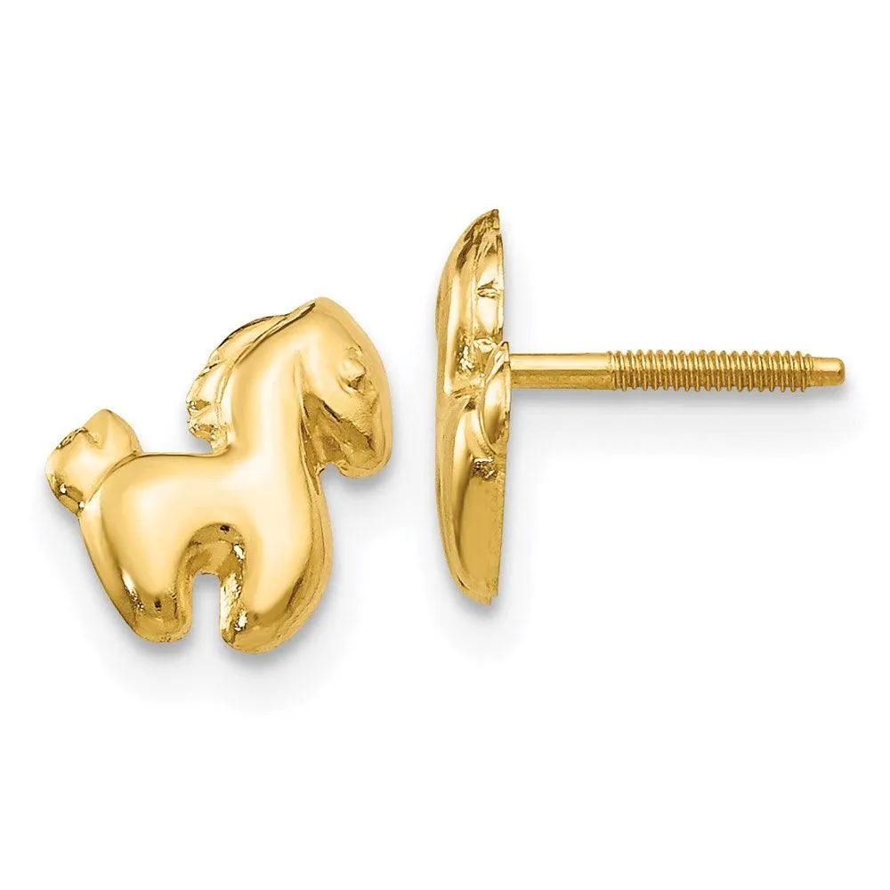 Madi K Kid's 14k  Pony Screwback Earrings